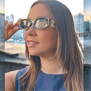 Stylish Black and White Women's Sunglasses